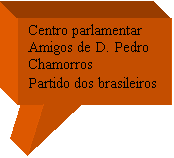 Rectangular Callout: Centro parlamentar
Amigos de D. Pedro
Chamorros
Partido dos brasileiros
